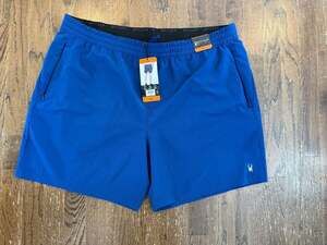 Spyder Active Men's 7" Inseam Shorts Blue 4-Way Stretch XXL NWT